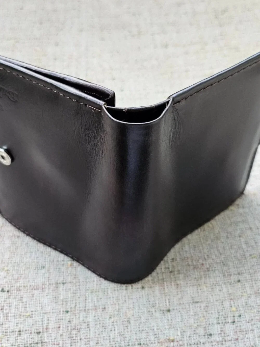 Handmade Wallet Purse Clutch Card Holder Brown Genuine Leather W/ Box & Bag